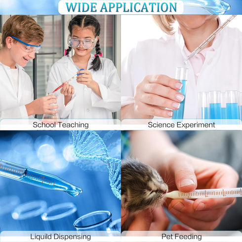 5 Pack 10ml Glass Pipette Dropper with 1 Pc Cleaning Brush for Liquid Essential Oil Transfer