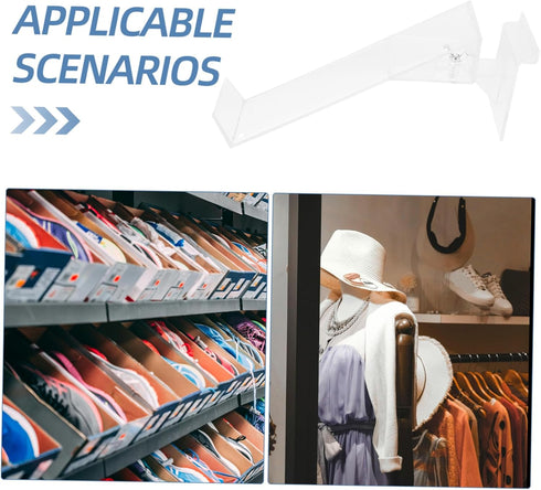 2pcs Zerodeko Plastic Shoe Rack Holder Retail Shoe Display Floating Shelves for Riser Display Stand