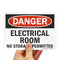 SmartSign U9-1313-ND Label "Danger - Electrical Room, No Storage Permitted" | 5" x 7" Laminated Vinyl Black/Red