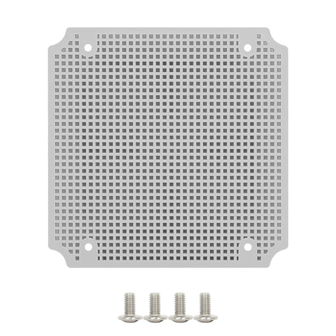 LeMotech Junction Box Mounting Plate, ABS Plastic Internal Panel with Screws, 7.2"x7.2"