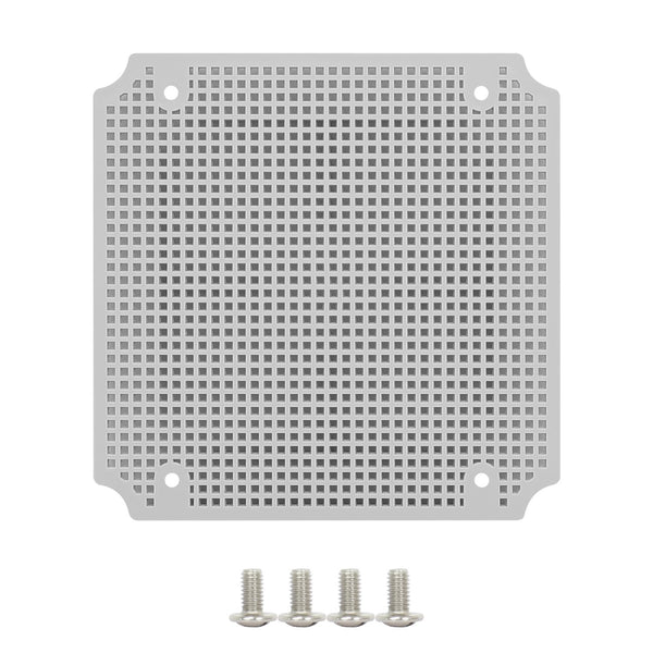 LeMotech Junction Box Mounting Plate, ABS Plastic Internal Panel with Screws, 7.2"x7.2"
