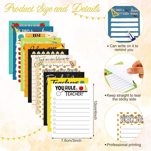 Geyee 24 Pcs Sarcastic Notepads - 3 x 4 Inch Funny Sticky Notes for Adults, To Do List Notepads for Coworker Gifts