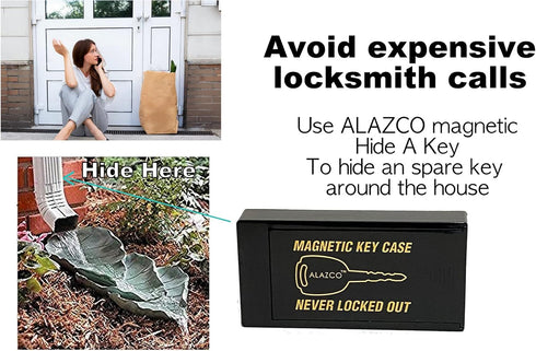 2 Pack Hide A Key Magnetic Under Car Spare Key Holder - Large ABS Case Key Hider for Home, RV, Truck