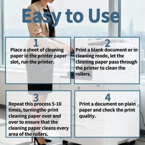 yernoiy 20-Pack-Removes Debris8.5 11 Inches,Thickened Printer Cleaning Sheets Ink, Dust, Dirt & x Design,Durable&Easy