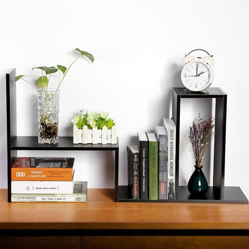 ShellKingdom Desk Shelf Organizer, Desktop Shelves, Adjustable Desktop Corner Shelf, Bookshelf Storage Rack and Cubicle