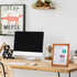 Desktop Whiteboard with Stand, 14"x11", Wooden Frame, 8 Marker Pens, 1 Magnetic Eraser for School Office Restaurant