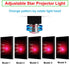 Mini LED Star Projector Night Light, Adjustable USB Night Light for Bedroom, Car, Party Decoration