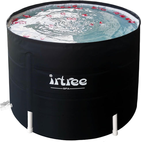 Portable Adult Soaking Bathtub - Folding Cold Plunge Tub Barrel Bath Shower