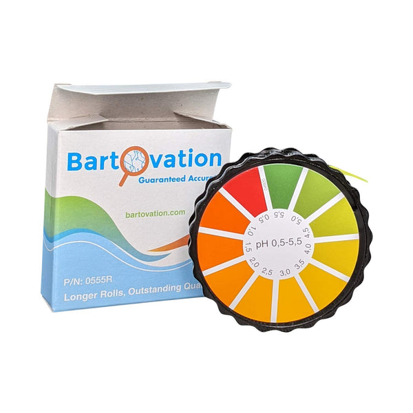 Bartovation pH Test Paper for Kombucha Brewing, 16 Foot Roll with Dispenser, 0.5 to 5.5 pH