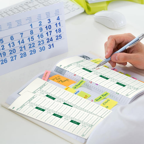 Chuangdi 1000 1 3.5 9 Inches Pieces Time Cards Side Time Clock Cards x Green Print Time Sheets for Employees Weekly