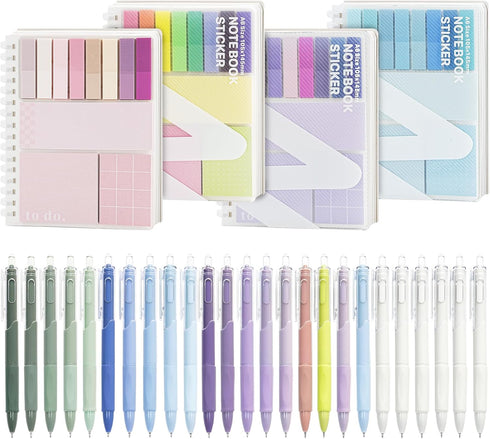 Atsrly 30PCS Cute Spiral Notebook Stationary Set For Women, A6 Portable Bible Journal