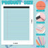 Fuutreo 8 Pcs 8.5'' x 11'' Colored Legal Pad Writing Pads, Narrow Ruled, 50 Sheets Per Notepad