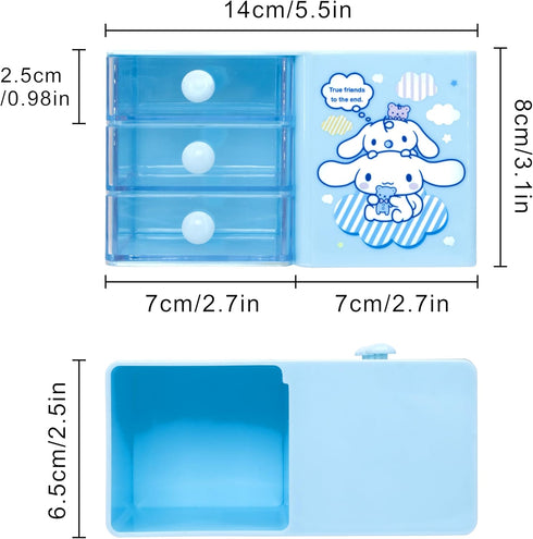 Roffatide Anime Cinnamoroll Desk Supplies Container, Cute Pencil Cup Pot for Makeup Brushes and Desk Storage