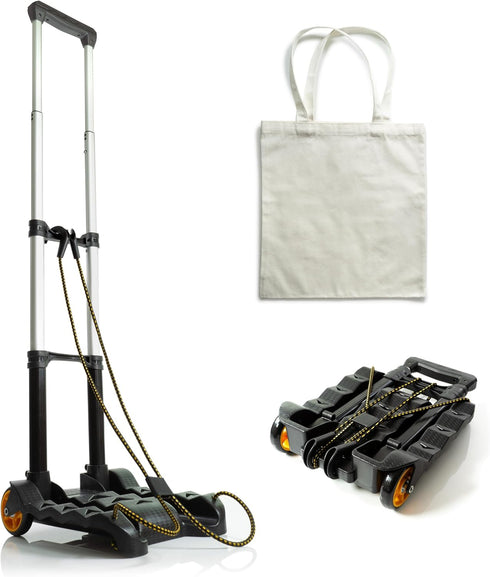 Venmark Folding Luggage Cart with Wheels Foldable, Compact, Lightweight - Portable Hand Truck