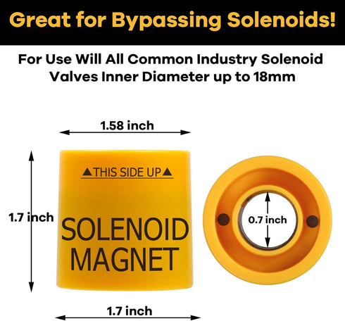 Solenoid Valve Magnet Tool #TLMKC, 18 mm Troubleshooting Magnet for All Common Industry Valves