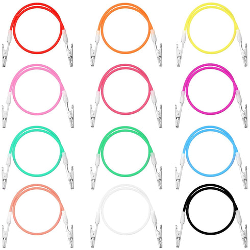 Patelai 12 Pcs Silicone Dental Bib Clips Colorful Napkin Clips Bib Holder