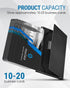 MaxGear Metal Business Card Holder - Professional Stainless Steel Card Case for Men & Women, Black