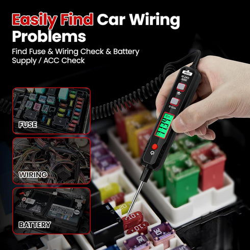 OBDResource Car Voltage Power Circuit Probe Tester, 0.8-100V DC Voltage Automotive Test Light with Continuity