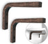 EvenWood 2-Piece Set of Wooden Shelf Brackets - L Shelf Holders -