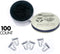 Foot Shaped Paper Clips, 100 Count, Great for Collectors or Office Gift, Comes in Round Tin with Lid