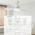 WUTGHUI Dimmable Bulb 3000K-6000K 3-Color E26/E27 Socket Fan Light with Remote Control, LED Fan Lighting, Base Socket