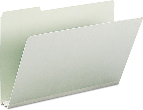 Smead Pressboard File Folder, 1/3-Cut Tab, 2" Expansion, Legal Size, Gray/Green, 25 per Box