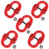 JOIKIT 5 Pack 3/8 Inch Coupling Link, Grade 80 Alloy Steel Hammer Lock Chain Connector, 7100 Lbs Working Load
