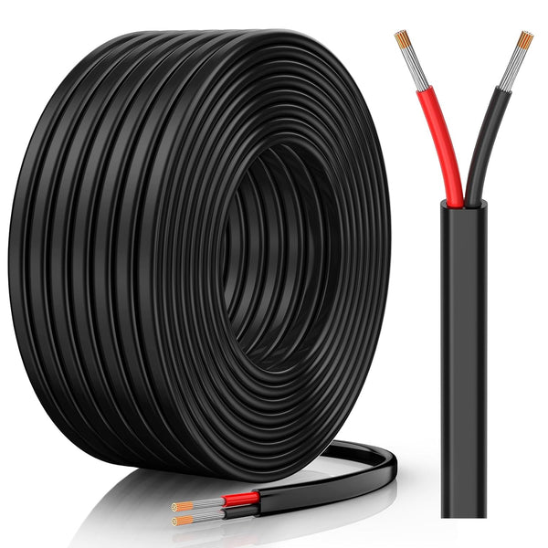CONEPY 18 Gauge Wire, 18 AWG 2 Conductor Electrical Wire, Flexible/Oxygen-Free Tinned