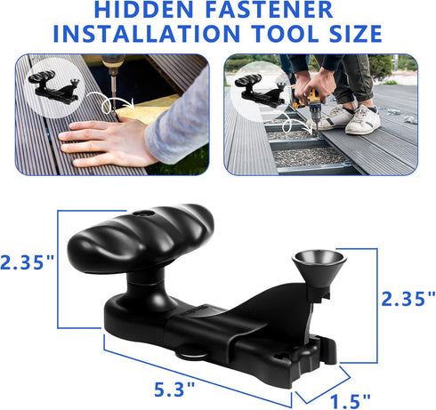 Hideaway Hidden Fastener Installation Tool, Compatible with Trex Hidden Fasteners, Installing Decking Boards Hidden