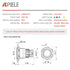APIELE 22mm Latching Push Button Switch, 12V Angel Eye Ring Light LED Waterproof, 1 Pack (Blue)