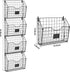 X-cosrack 4-Tier Vertical Wall File Holder, Metal Wall Organizer with Tag Slot for Office Home