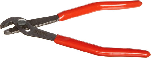Xcelite 50CGV Forged Alloy Steel Ignition Plier with Red Cushion Grip Handle, Slip Joint, 5" Length, 1/2" Jaw Capacity, Carded by Xcelite