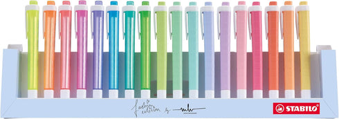 STABILO Highlighter Swing Cool, Deskset of 18, Assorted Colors, 8 Neon & 10 Pastel