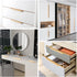 KGUDYS 200/300mm wardrobe,BrushedGold-400mm/15.7in Concealed Pull Handle, Aluminum Alloy Finger Edge Pull Handle