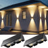 2PACK Solar Sconce Lights Outdoor,3000/4000/6000K 3 Modes Up and Down Solar Wall