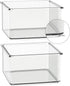 Hudgan 24 PCS Clear Plastic Drawer Organizer Set, Stackable Square Vanity Organizers for Makeup, Bathroom, Office Desk
