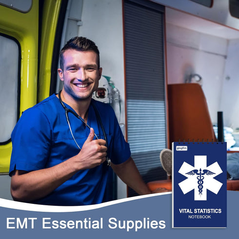 9Pcs 6x3.75Inch 70Sheet/Pad gisgfim EMT First Responders Vital Statistics Notepad EMS Field Notebook EMS Notepad EMT