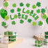 Whaline St. Patrick's Day Shamrock Cut-Outs, Green Clover Classroom Bulletin Board Decoration, 44Pcs