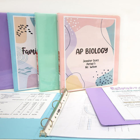 BAZIC 3 Ring Binder 1" Economy View Binders Organizer - Pastel Color, Round Ring, Hold 175 Sheets Paper, for School Office Home, 4-Count by BAZIC Products