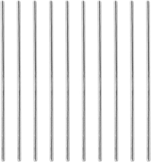 2mm x 100mm Model Straight Metal Round Shaft Rods, 10 Pieces