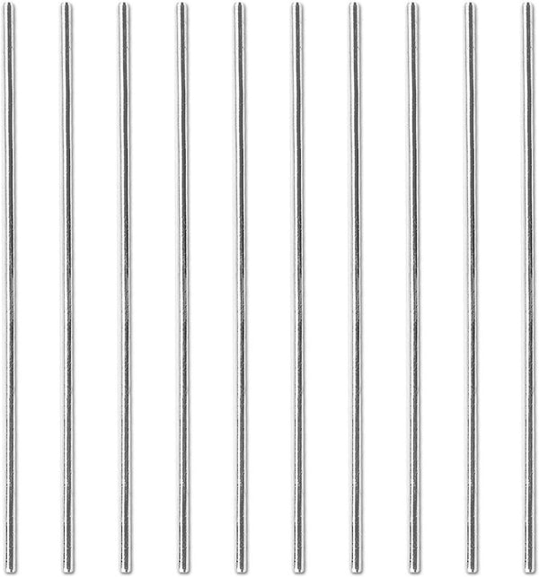 2mm x 100mm Model Straight Metal Round Shaft Rods, 10 Pieces