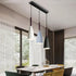 3 3 Bulbs, Kitchen Island Light Kit, Modern Industrial Metal Pendant Light with Warm White Adjustable Hanging Cords