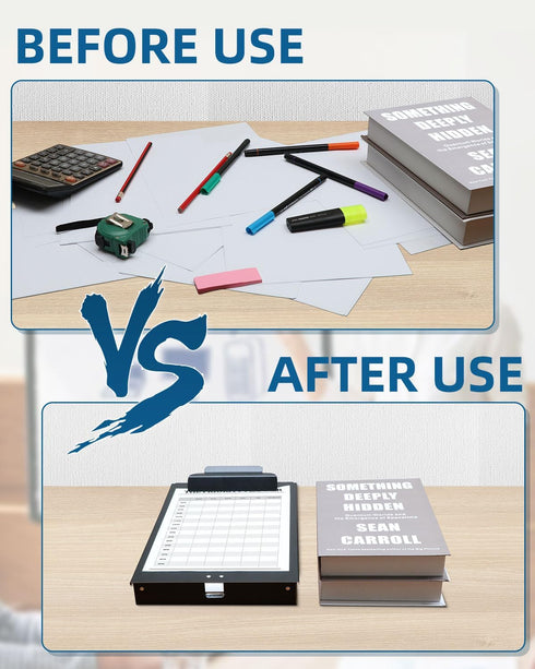 Metal Clipboard with Storage, Heavy Duty Aluminum Clipboards, Letter Size, Dual Storage Binder for Teacher, Nurse,
