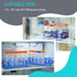 2 Pack Test Tube Rack, 100 Well Orange Detachable Plastic Holder for 10ml/15ml/50ml