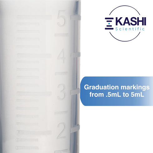 5mL Centrifuge Tube with Safe Lock Snap Cap, 300/Pack, Clear Tubes with Graduation