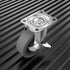 3 Inch Set 4, Caster Wheels, Casters of Heavy Duty Caster with Brake, Locking Castors with Rubber WheelPlate Swivel