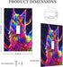 HTSAHKV 3 5 Inch Colorful Cosmic Cat Art Print Wall Plate Light Switch Cover Single Gang Outlet Faceplate Print Plate