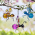 Honeybee Solar Lantern Garden Decor, LED Hanging Solar Dragonfly Decoration, Patio Yard Butterfly Sculptures,