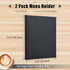 8.5 11" 2 Pack (8 Restaurant Menu Covers x with PVC Cover, Synthetic Leather Menu Holder Covers with Protective Layer