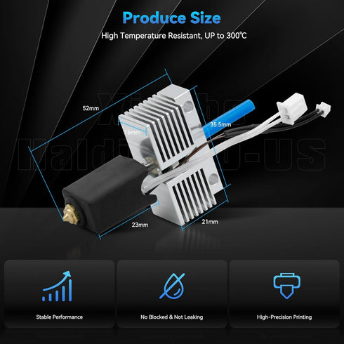Extruder Hot End Kit for Neptune 4 Plus/4 Max, All Metal Hot End with Nozzle, 3D Printer Accessories